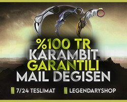 100TR KARAMBİT GARANTİLİ MAİL DEĞİŞEN