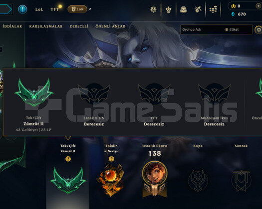TR ZÜMRÜT 2 / 8 KOSTÜM / +30 LP