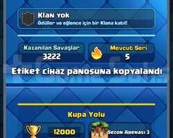 12000 KUPA 53 SEVİYE 11 EVRİM 7 ELİT KART