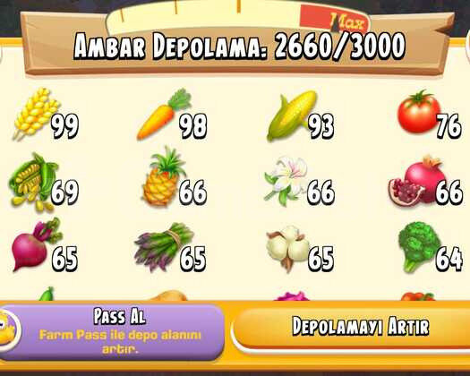 110 SEVİYE 2600 AMBAR 2800 AĞIL