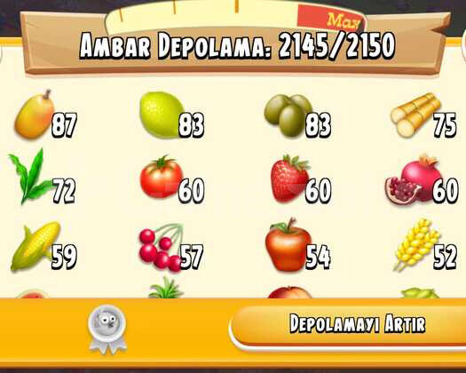 131 SEVİYE 2100 AMBAR 2000 AĞIL KELEPİR
