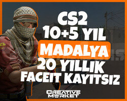 CS2 | 10+5 YIL MADALYA | 20 YILLIK | FACEIT HAZIR