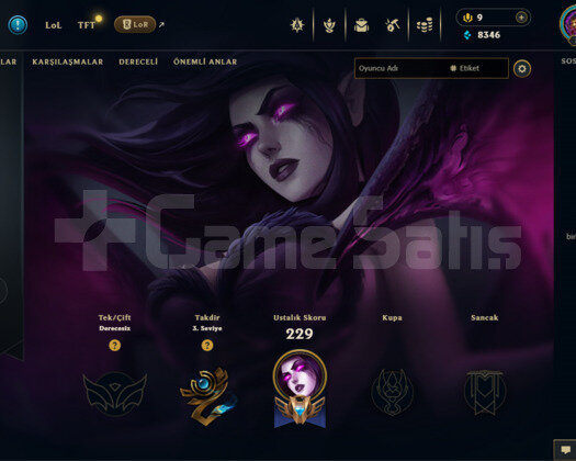 TR 3 EFSO 24 SKIN 58 HERO HANDMADE UNRANKED HESAP