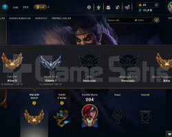 TR 21 SKIN 63 HERO 71 LV SOLOQ ALTIN 2 SMURF HESAP