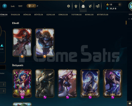 349 KOSTÜM 35K+ ÖZ 220 LEVEL EFSANE MAİL HESAP