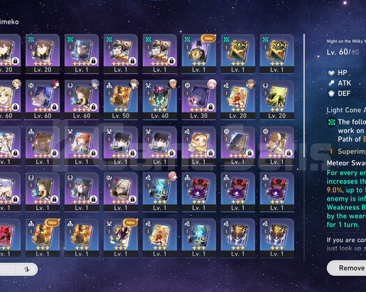 Kafka,Himeko,Yanqinq,Clara | +45 TL | EU Hesap