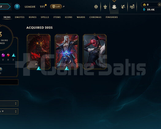 EUW Gold 3 | 3 Kostüm - 29K Mö | Dereceli Hazır