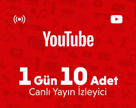 Youtube 1 Saat 10 Adet Canlı Yayın İzleyici