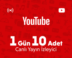 Youtube 1 Gün 10 Adet Canlı Yayın İzleyici