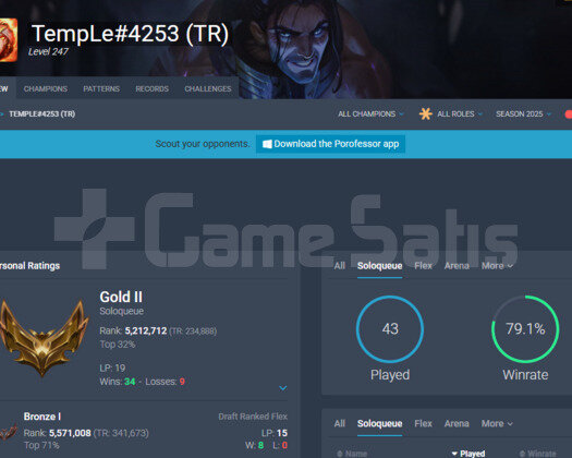 TR 247 LVL 113 HERO 32 SKIN 80WR GOLD2 SAĞLAM ACC.