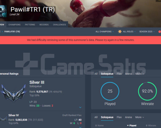 TR 9 SKIN 46 HERO 34 LVL 2011 KURULUM 92WR SMURF