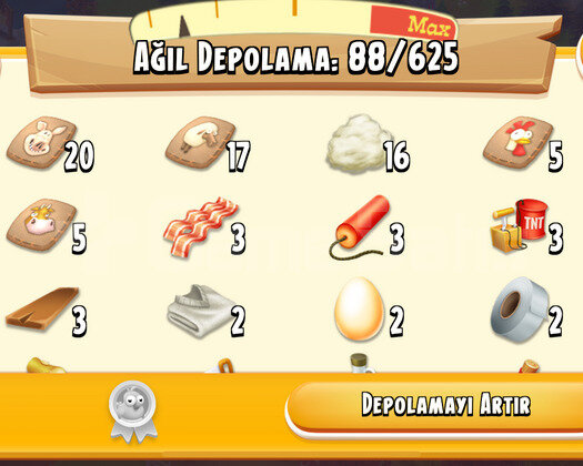 25 SEVİYE DEPOLUK HESAP