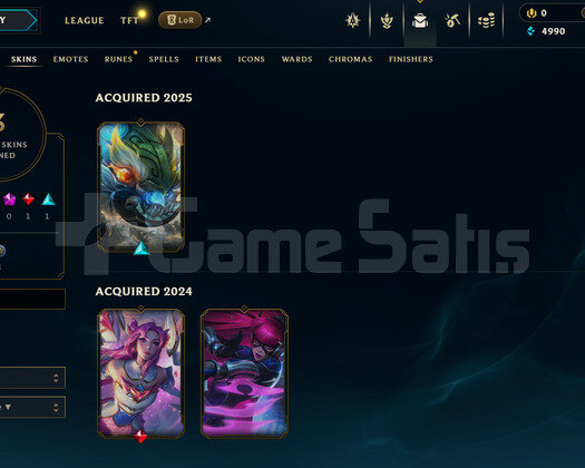 TR Unranked | 3 Kostüm - 33 Hero | LoL Hesap