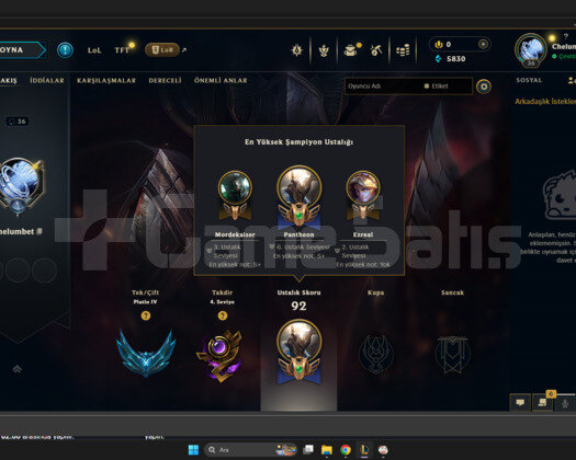 güzel kostümler mainlemelik hesap 65 wr plat4 -EUW