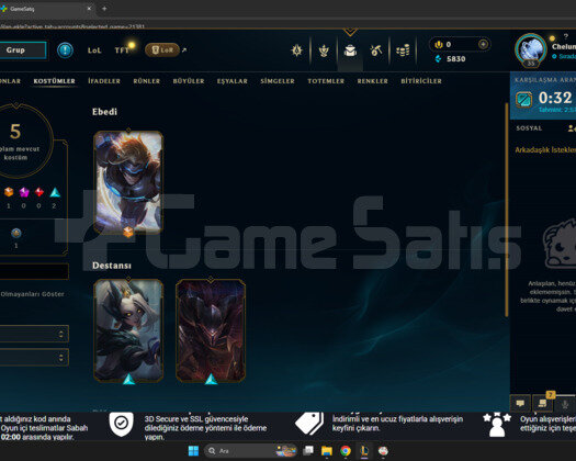 güzel kostümler mainlemelik hesap 65 wr plat4 -EUW