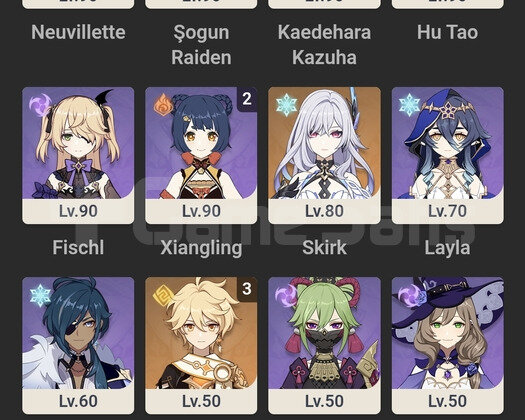 Skirk neulet kazuha vb.