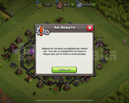 TH 8 + ÜCRETSİZ İSİM DEĞİŞTİRME + SUPERCELL ID