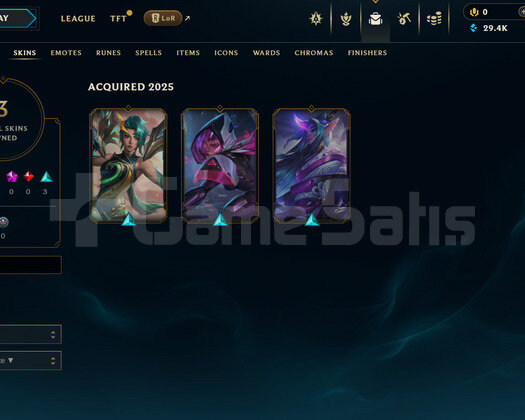 EUW Unranked | 3 Kostüm - 29K Mö | Dereceli Hazır