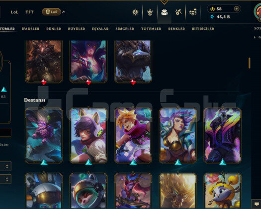 TR / 294 LEVEL / 166 SKİN / 134 HERO +MAİL