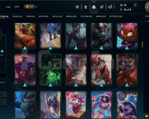 TR / 294 LEVEL / 166 SKİN / 134 HERO +MAİL