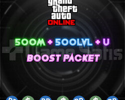 Gta 5 Online 500M + 500lvl + Unlock Paket