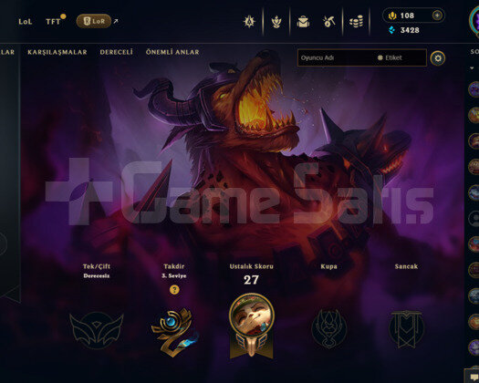 EUW 19 LEVEL HANDMADE MAİLLİ 2 SKİNLİ FRESH HESAP!
