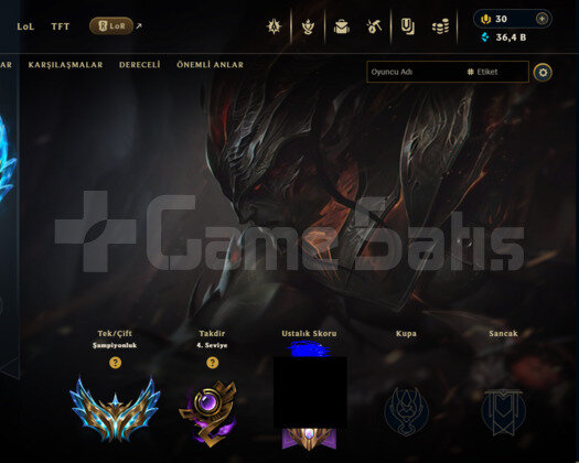 TR CHALLENGER +72 WR +22 LP GAİN HANDMADE HESAP