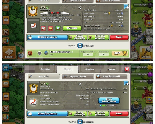18 LEVEL çok ucuza klan geldi