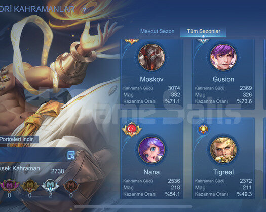 MEGA HESAP 4 LEGENDLİ
