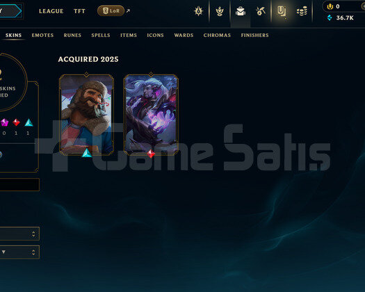 EUW Unranked | 2 Kostüm - 36K Mö | LoL Hesap