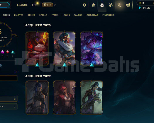 EUW Unranked | 6 Kostüm - 34K Mö | LoL Hesap