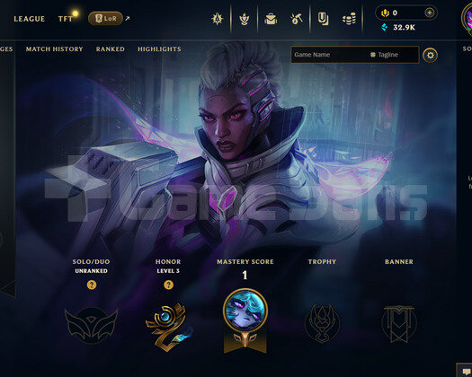 EUW Unranked | 2 Kostüm - 32K Mö | LoL Hesap