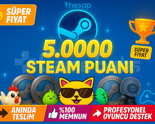 ANINDA | 5,000 Steam Puanı 5K + EXP Boost