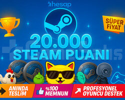 ANINDA | 20,000 Steam Puanı 20K + EXP Boost