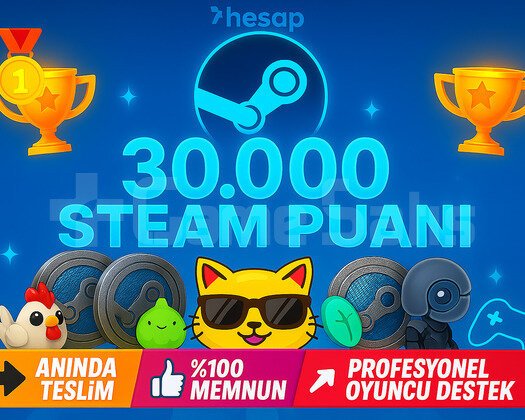 ANINDA | 30,000 Steam Puanı 30K + EXP Boost