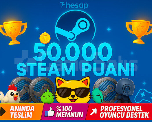 ANINDA | 50,000 Steam Puanı 50K + EXP Boost