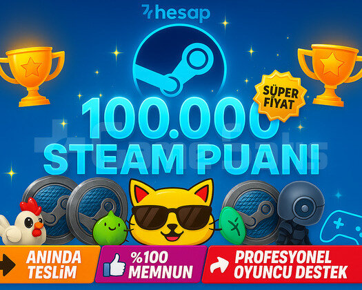 ANINDA | 100,000 Steam Puanı 100K + EXP Boost