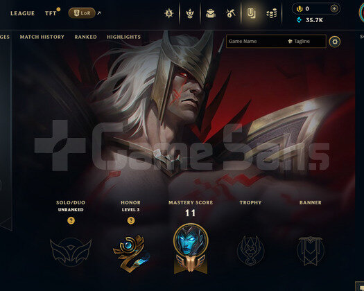 EUW Unranked | 5 Kostüm - 35K Mö | Dereceli Hazır