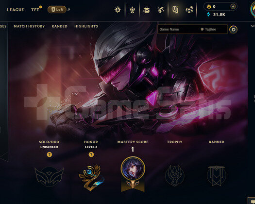 EUW Unranked | 2 Kostüm - 31K Mö | LoL Hesap