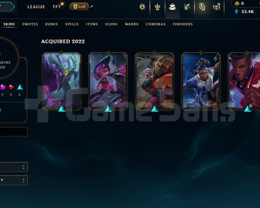 EUW Unranked | 5 Kostüm - 33K Mö | LoL Hesap