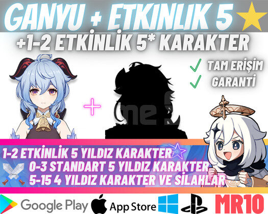 EU|MR10 Ganyu + Rastgele Etkinlik 5 Yıldız Starter