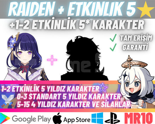 EU|MR10 Raiden +Rastgele Etkinlik 5 Yıldız Starter