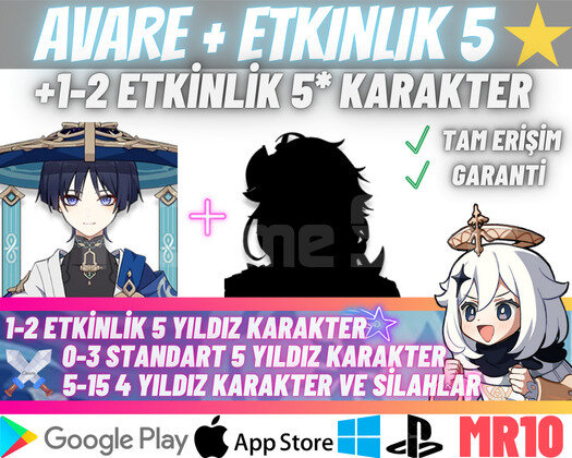 EU|MR10 Avare + Rastgele Etkinlik 5 Yıldız Starter