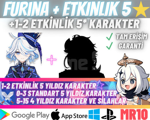 EU|MR10 Furina +Rastgele Etkinlik 5 Yıldız Starter