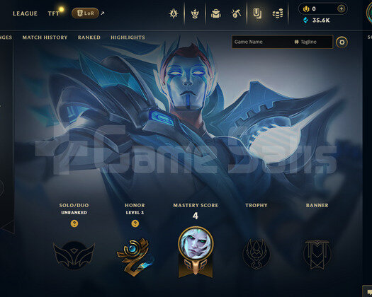 EUW Unranked | 3 Kostüm - 35K Mö | LoL Hesap