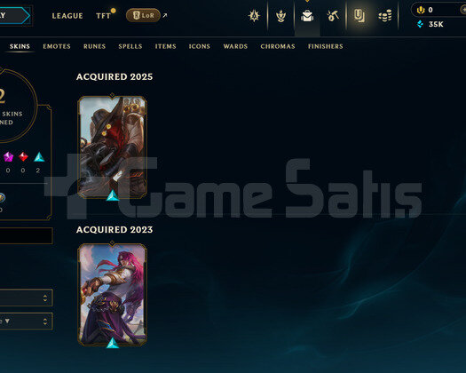 EUW Unranked | 2 Kostüm - 35K Mö | LoL Hesap