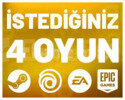 İstediğiniz 4 Oyun +Garanti