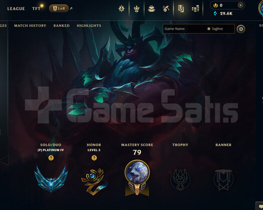 TR Plat 4 | 2 Kostüm - 29K Mö | LoL Hesap