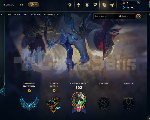 TR 64 WR Plat 4 | 3 Kostüm - 19K Mö | LoL Hesap
