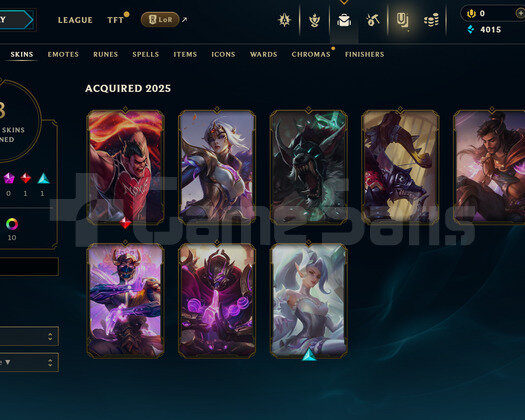 EUW Plat 4 | 8 Kostüm - 52 Hero | LoL Hesap
